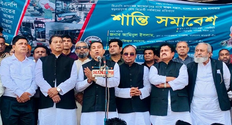 অরাজকতা তৈরি করে পেছনের দরজা দিয়ে ক্ষমতায় আসতে চায় বিএনপি- আমিনুল ইসলাম আমিন