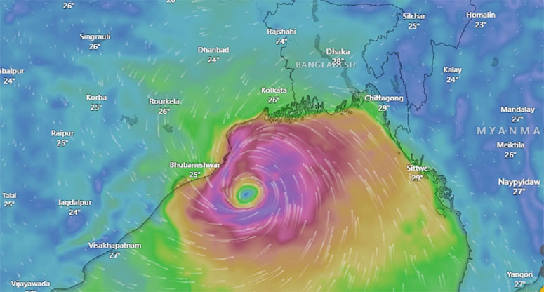 উপকূলের আরও কাছে প্রবল ঘূর্ণিঝড় ‘দানা’