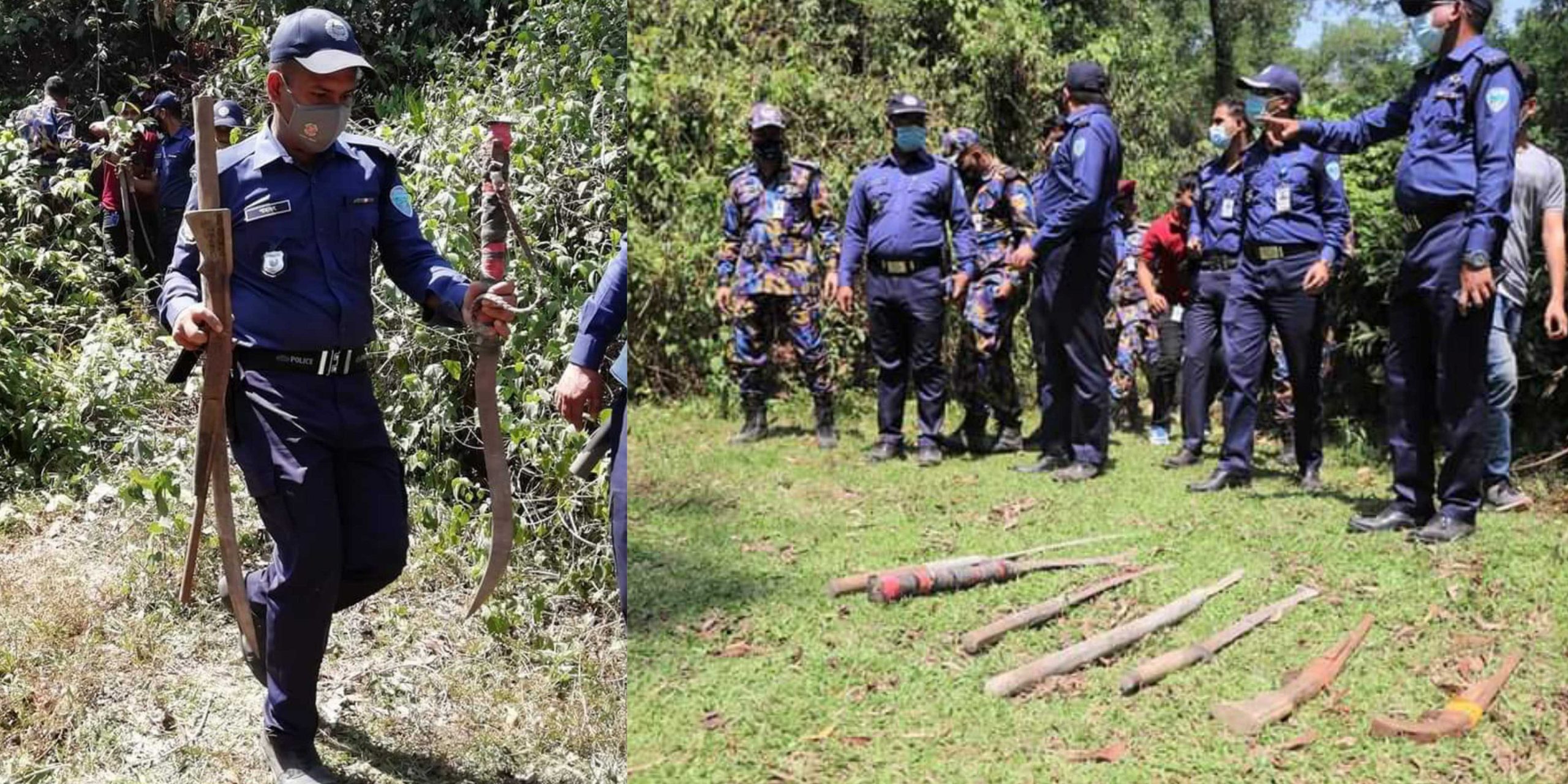 টেকনাফে গহীন অরণ্যে পুলিশের অভিযান : অস্ত্র উদ্ধার