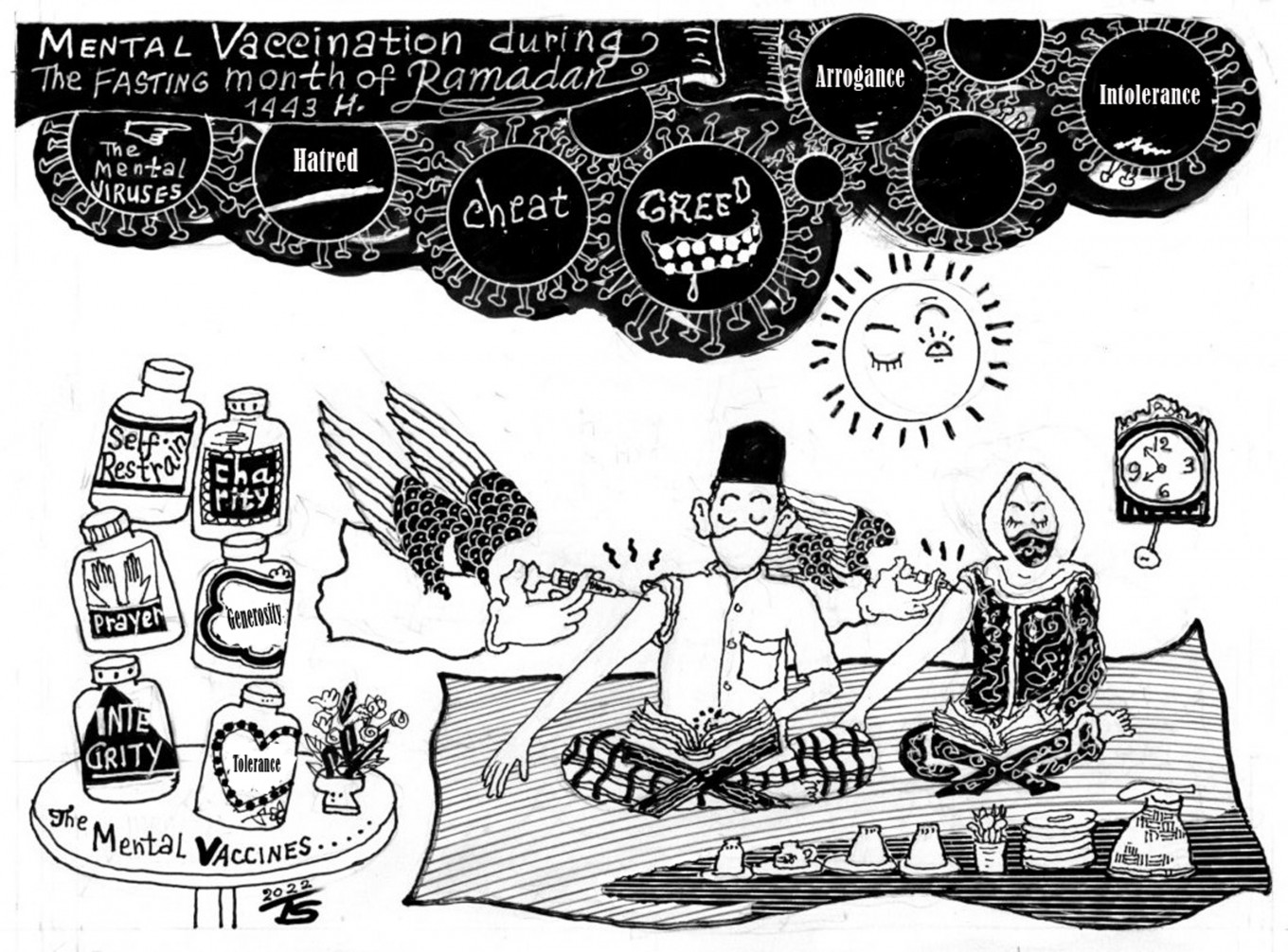 Ramadan cartoon (JP/T. Sutanto) This article was published in thejakartapost.com with the title "A humble Ramadan". Click to read: https://www.thejakartapost.com/opinion/2022/04/02/a-humble-ramadan.html. Download The Jakarta Post app for easier and faster news access: Android: http://bit.ly/tjp-android iOS: http://bit.ly/tjp-ios