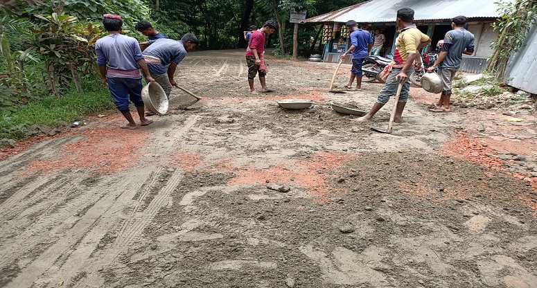 জোরারগঞ্জ-আবুরহাট সড়ক সংস্কারে অনিয়ম, দুর্নীতির অভিযোগ