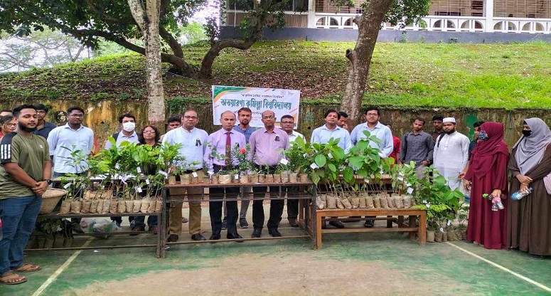 কুবিতে প্লাস্টিকের বিনিময়ে গাছ