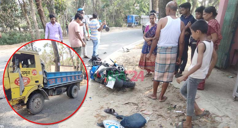 বোয়ালখালীতে ট্রাক-বাইক সংঘর্ষে আহত তিন