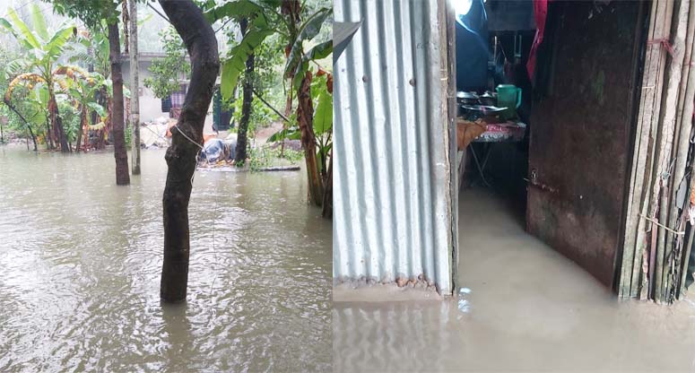 বোয়ালখালীতে জোয়ারের পানিতে রাস্তাঘাট-ফসলের ক্ষতি