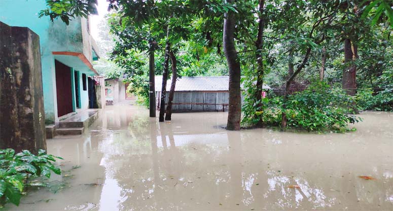 বোয়ালখালীতে জোয়ারের পানিতে প্লাবিত নিম্নাঞ্চল